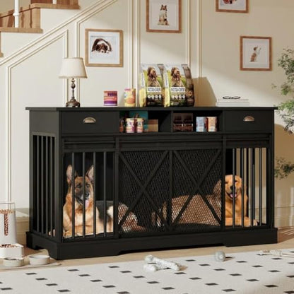 Dog Crate Furniture with Removable Divider, view 2