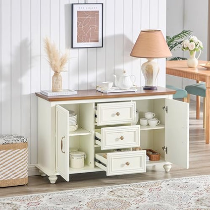 47" Wood Sideboard Buffet Cabinet with Storage, view 4