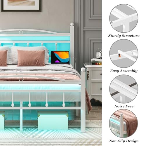 Full Size Bed Frame with Headboard, view 7