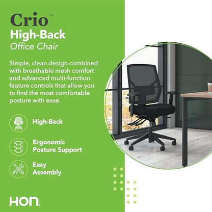 Crio Ergonomic Office Chair, Office Desk Computer Chair, Black, view 4