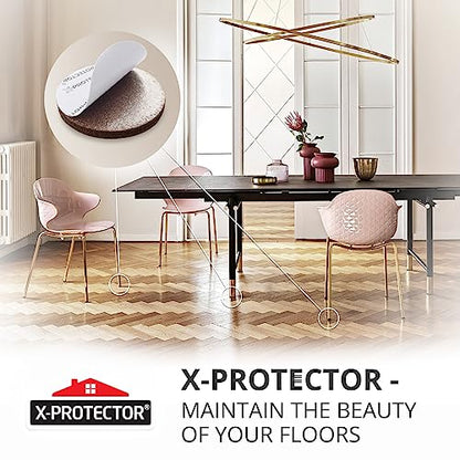 Felt Furniture Pads - 24 Pcs 2" Round - Chair & Floor Protectors - For Hardwood Floors - Protect Your Floors! (Brown)
