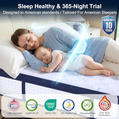 12 Inch Full XL Mattress, view 4