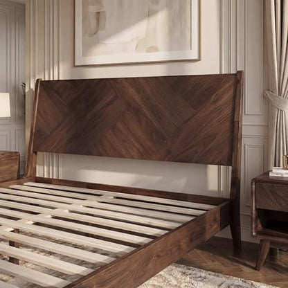 Gazelle Queen Size, Acacia Wood Bedframe with Headboard, view 4