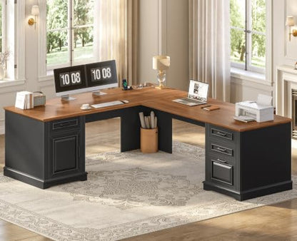 Farmhouse 69" Executive L Shaped Desk, view 2