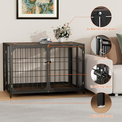 Dog Crate Furniture, XL Dog Kennel Indoor for Large Medium Dogs, view 6