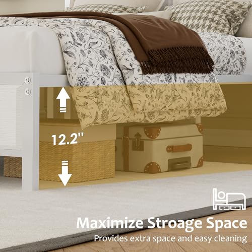 Queen Size Bed Frame with Headboard, view 6