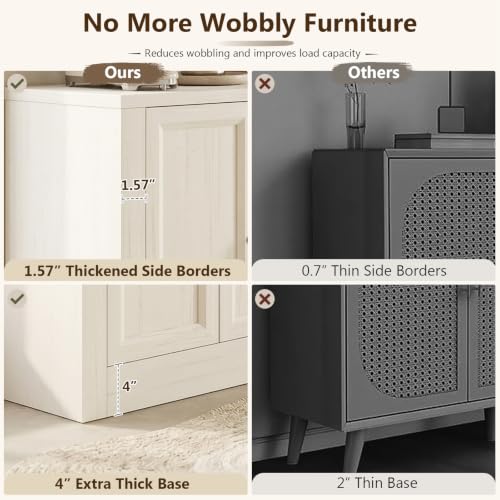 78.5" W Modern Buffet Cabinet, view 7