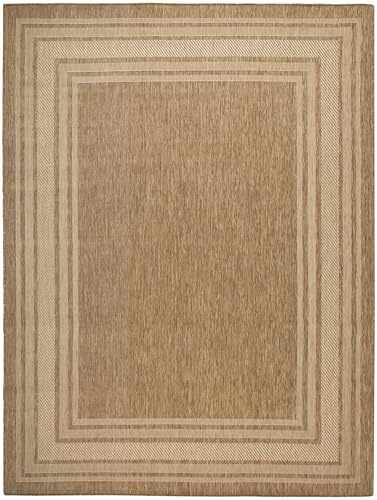 Home Horizon Indoor/Outdoor Natural 8' x 10' Area Rug - Easy Clean, Non Shedding, Bed Room, Living Room, Dining Room, Kitchen (8' x 10')
