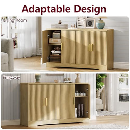 55" Modern Sideboard Buffet Cabinet with Storage for Living Room Kitchen, view 4