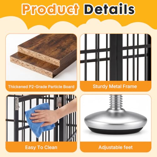 38 Inch Dog Crate Furniture for Small Dogs, view 7