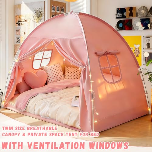Bed Tent Twin and Full for Kids, Canopy Privacy Sleep Tent Indoor Bunk, view 6