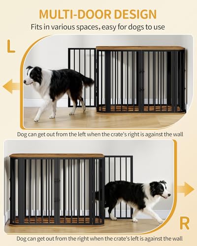 39.4'' L Dog Crate Furniture, Wooden Dog Kennel Indoor Dogs Cage, view 5