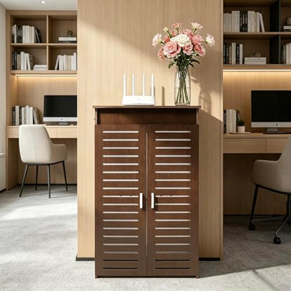 AV Media Cabinets WiFi Router Cable Storage Cabinet W/ Adjustable Shelves, view 4