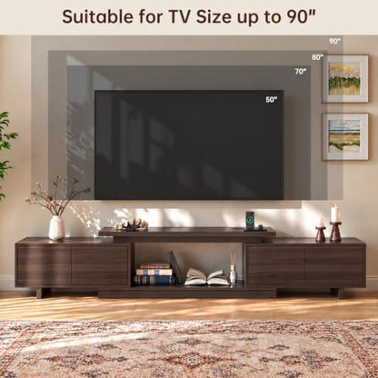Extendable TV Stand for 65-90 Inch TVs, Adjustable Length 63-94.5", view 6