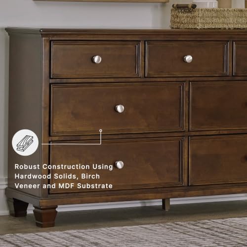 Signature Design by Ashley Traditional 7 Drawer Dresser, Dark Cherry, view 5