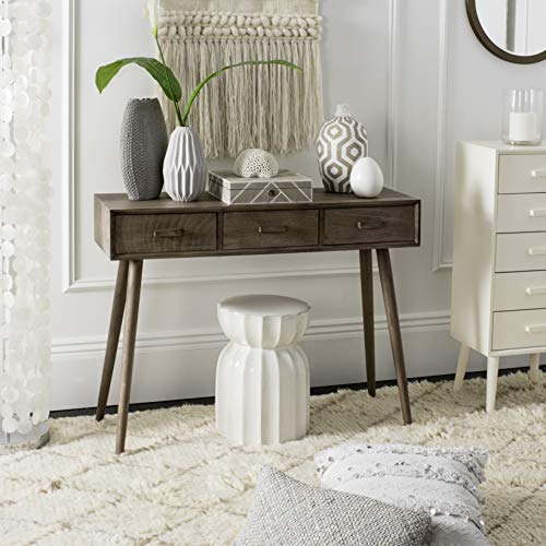 Safavieh Home Albus Mid-Century Modern Chocolate 3-drawer Console Table