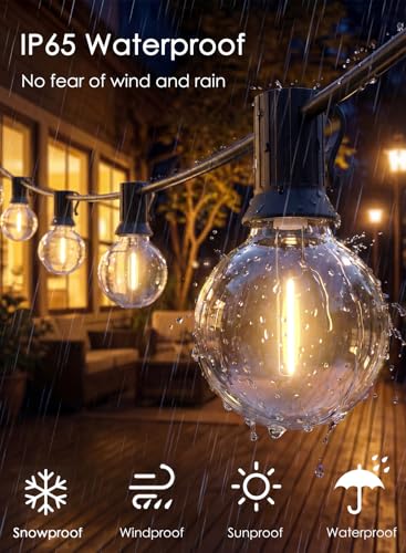 G40 LED Globe Outdoor String Lights Waterproof Shatterproof, view 6