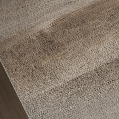 Square Coffee Table for Living Room, 39.4'' Farmhouse Wood Grain Finish Coffee Table with Carved Legs, Rustic Simple Style Center Table, Easy Assembly, Grey Wood