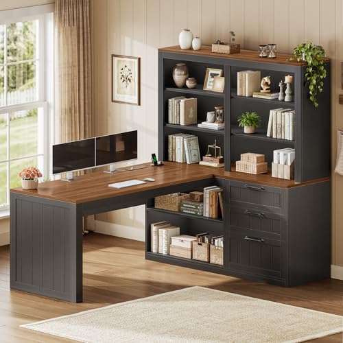 Farmhouse L Shaped Computer Desk, view 2