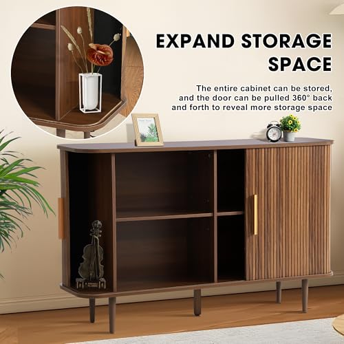 47" Sideboard Buffet Cabinet with Fluted Slide Doors, view 5