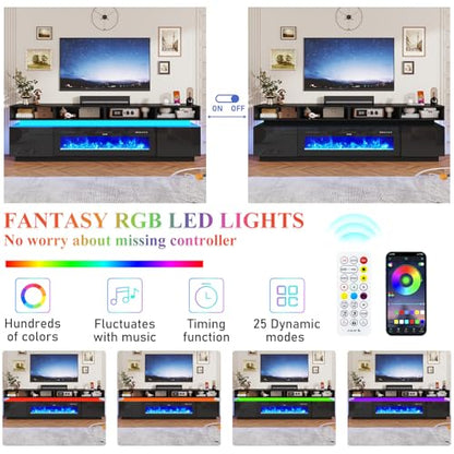 Fireplace TV Stand for 100" TV, view 6