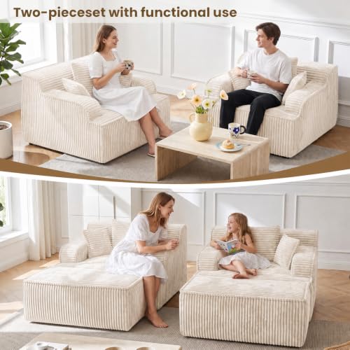 Chaise Lounge Chair Indoor, Oversized Boneless Chair Reading Chair, view 6