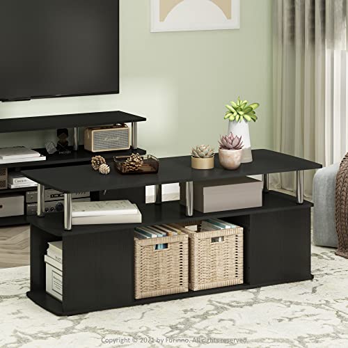 Jaya TV Stand, 3-Tier Entertainment Center with Open Shelf, view 3