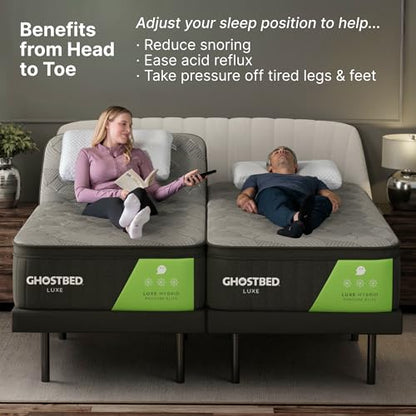 Adjustable Bed Frame & Power Base with Wireless Remote, view 3