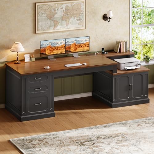 Farmhouse 70.9" Executive Desk, view 4
