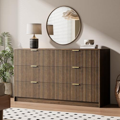 6 Drawer Dresser for Bedroom, view 7