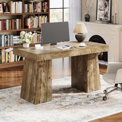 Modern Computer Desk, Large Office Desk with Drawers, view 8