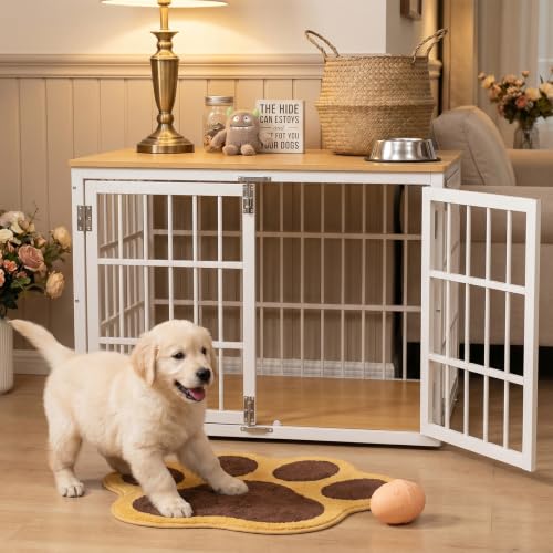 Dog Crate Furniture 38 Inch Indoor Crate Dog Cage Wooden Kennel, view 3