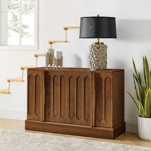 45" Mid-Century Modern Sideboard Buffet Cabinet with Fluted Doors, view 5