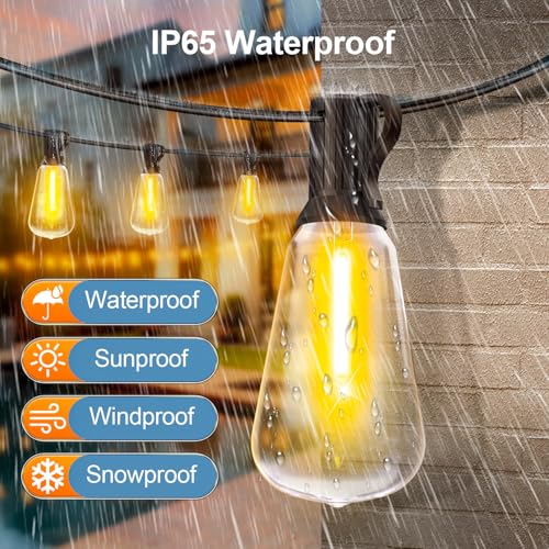 Outdoor Lights String Patio Outside, 100ft 30M LED Waterproof Light, view 6