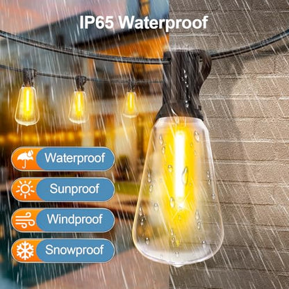 Outdoor Lights String Patio Outside, 100ft 30M LED Waterproof Light, view 6