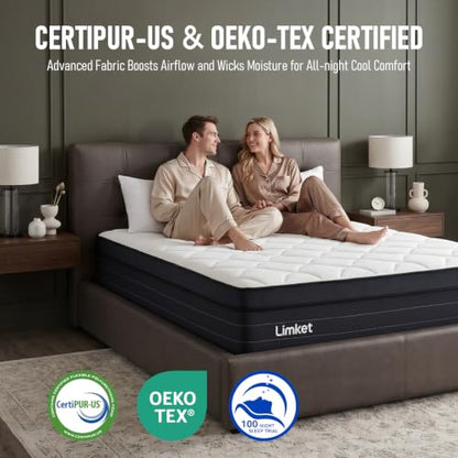 Twin Mattress,12 inch Hybrid Memory Foam Mattress Size in a Box, view 3