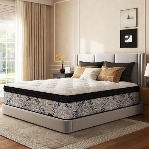 14 Inch Queen Size Mattress in a Box, Cooling Technology, Spring Support, view 3