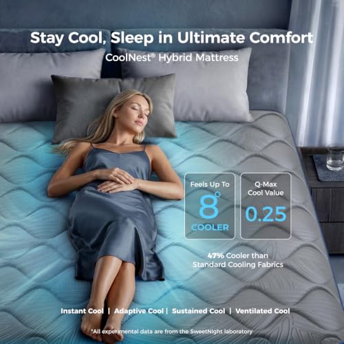 CoolNest Hybrid King Size Mattress 14 Inch, Cooling Pillow Top, view 3