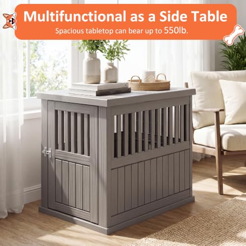 Heavy Duty Dog Crate Furniture Lockable Indoor Outdoor Kennel & End Table, view 7