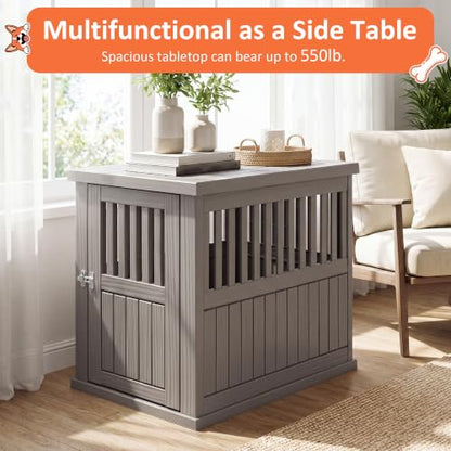 Heavy Duty Dog Crate Furniture Lockable Indoor Outdoor Kennel & End Table, view 7