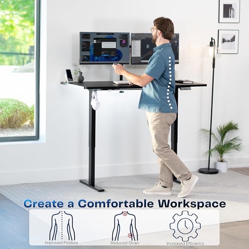 VIVO Black 60 x 30 in Standing Desk, DESK-KIT-1B6B-30, view 5