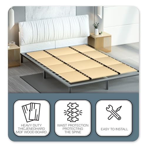 Heavy Duty Bed Panels Foldable Box Spring,Bed Support Slats,Twin Bed Board Under Mattress Support(57'x 80' Queen Size)