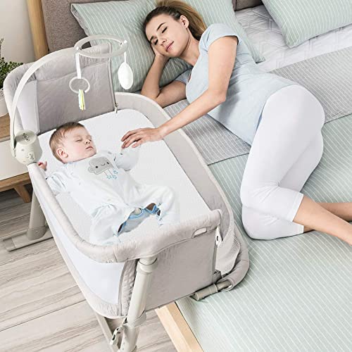 Baby Bassinet Mattress, 100% Breathable Cover, Water Resistant Lining, Rectangle 34x18x2 Fit for Cowiewie/Cuddor/bicystar/Baby Trend Bassinet