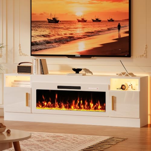 Fireplace TV Stand with 40’’ Electric Fireplace, view 2