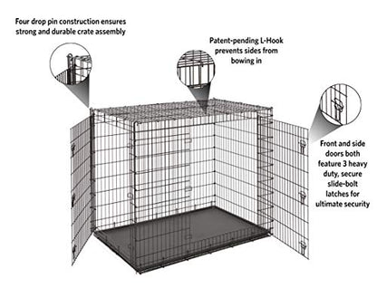 Solutions by Midwest 54-Inch Double Door Crate, Giant Breed Dogs, 100+ lbs, view 4
