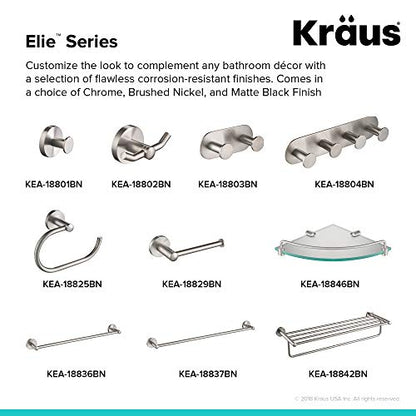 Kraus Elie Corner Bathroom Shelf, Brushed Nickel Finish, KEA-18846BN