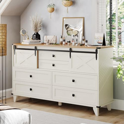Farmhouse 6 Drawer Dresser for Bedroom, view 2