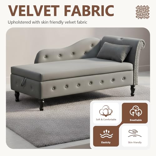 Chaise Lounge Indoor Tufted Fabric, view 8
