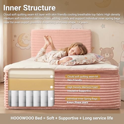 Boneless Bed Frame with Mattress Twin Size, view 6
