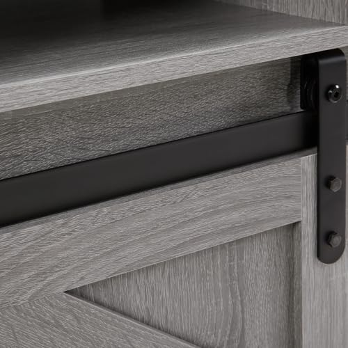 TV Stand Sliding Barn Door Modern&Farmhouse Wood Entertainment Center, view 8
